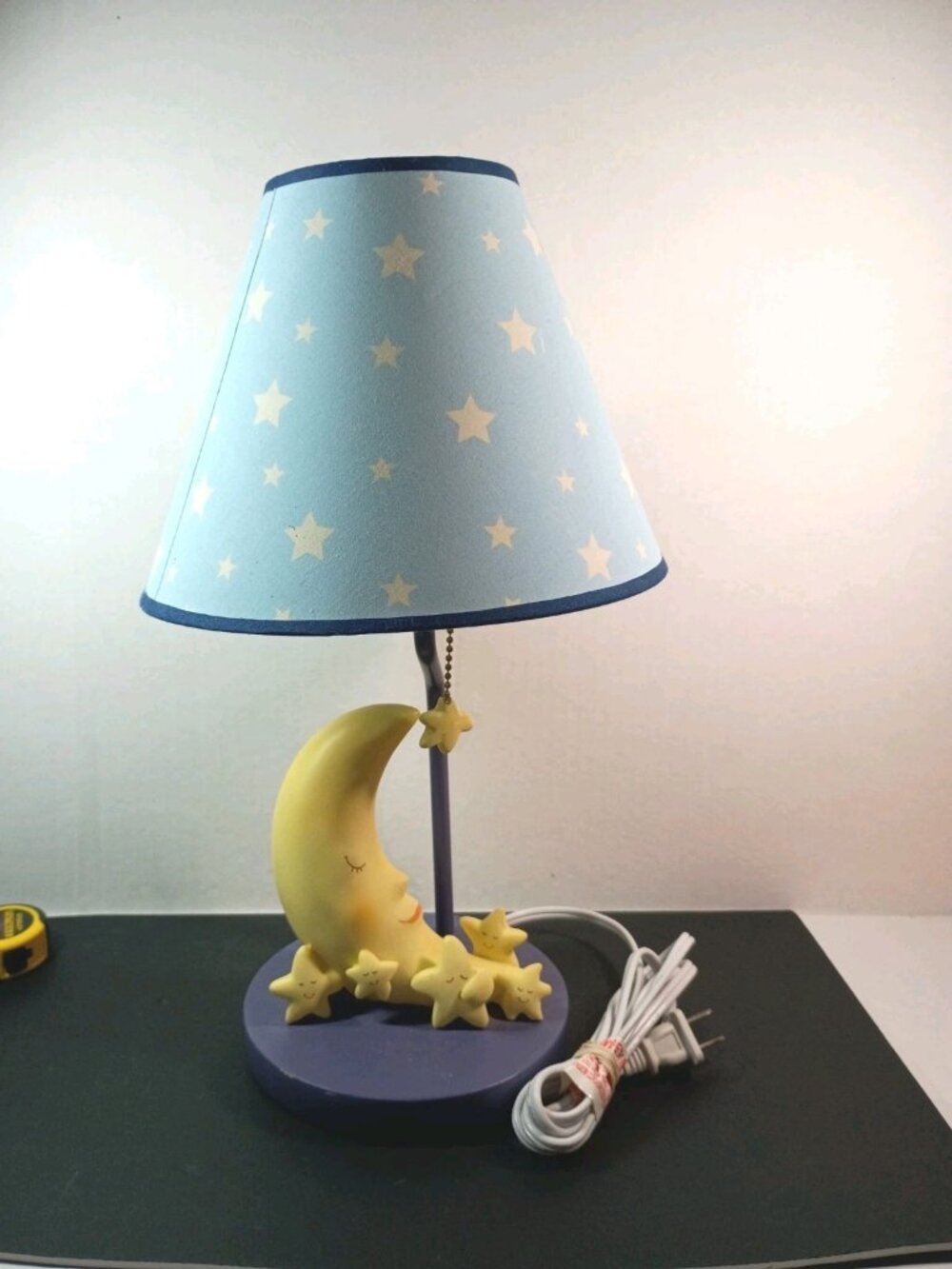 Whimsical Celestial Nursery Lamp Moon & Stars Design